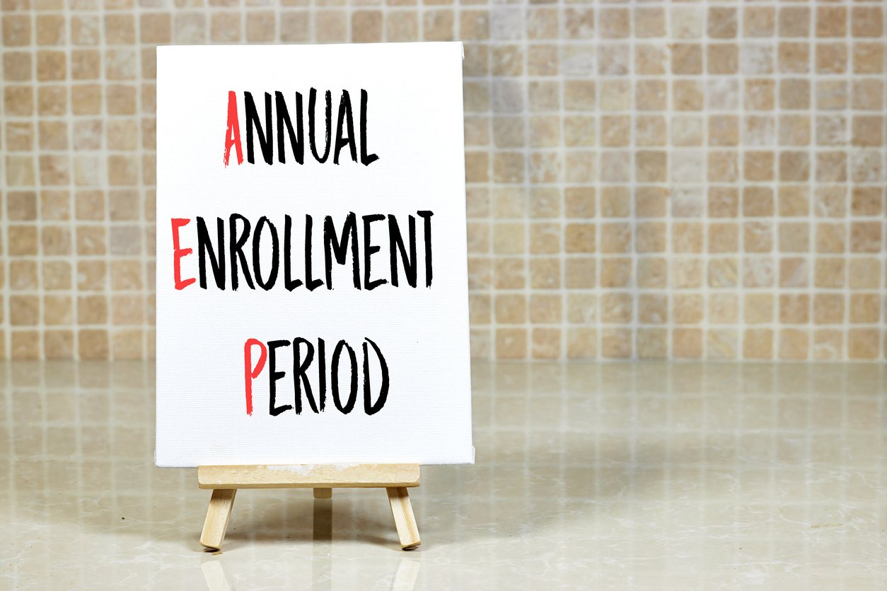 AEP symbol. Concept words AEP Annual enrollment period on . Medical and AEP Annual enrollment period concept